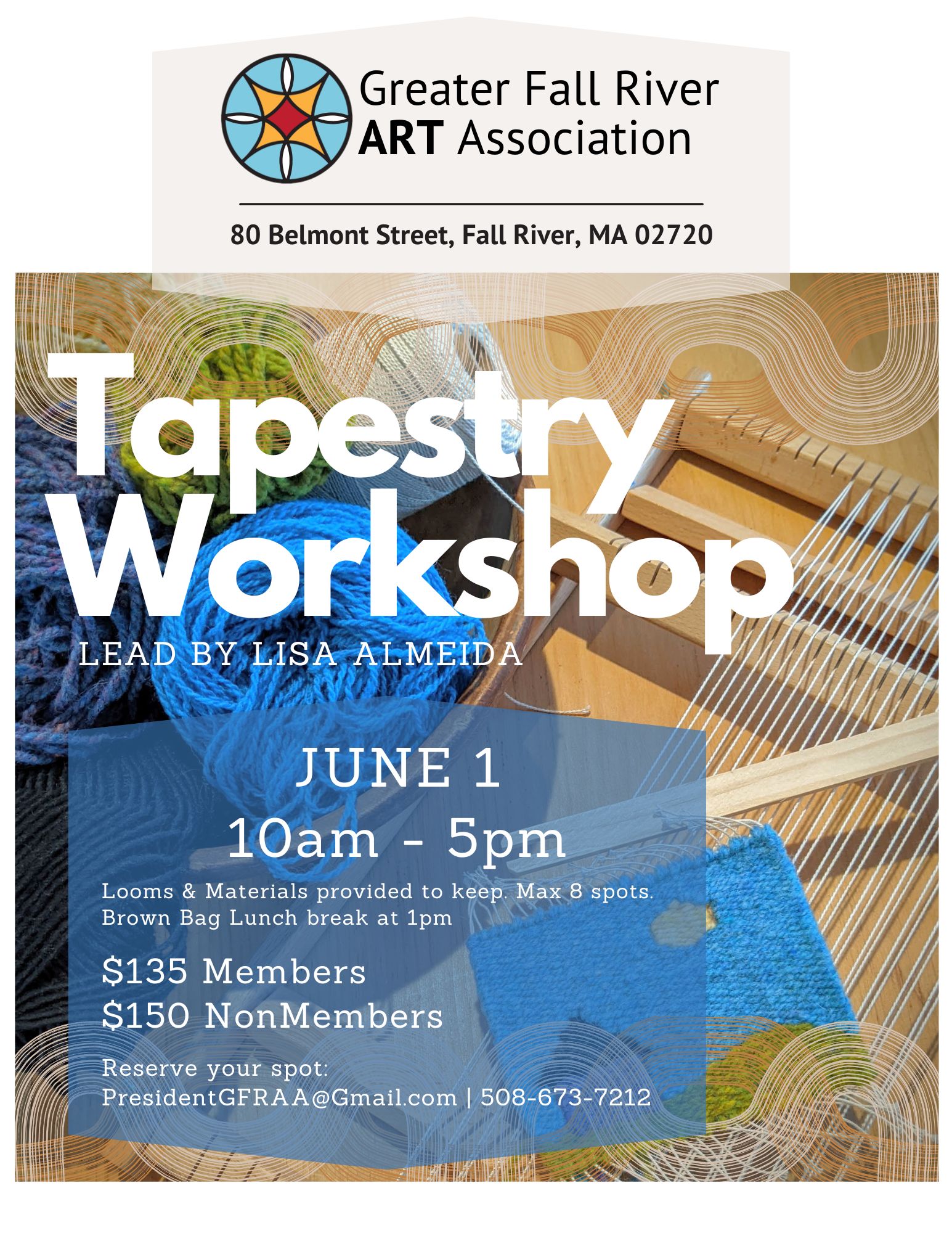 One Day Tapestry Workshop is June 1