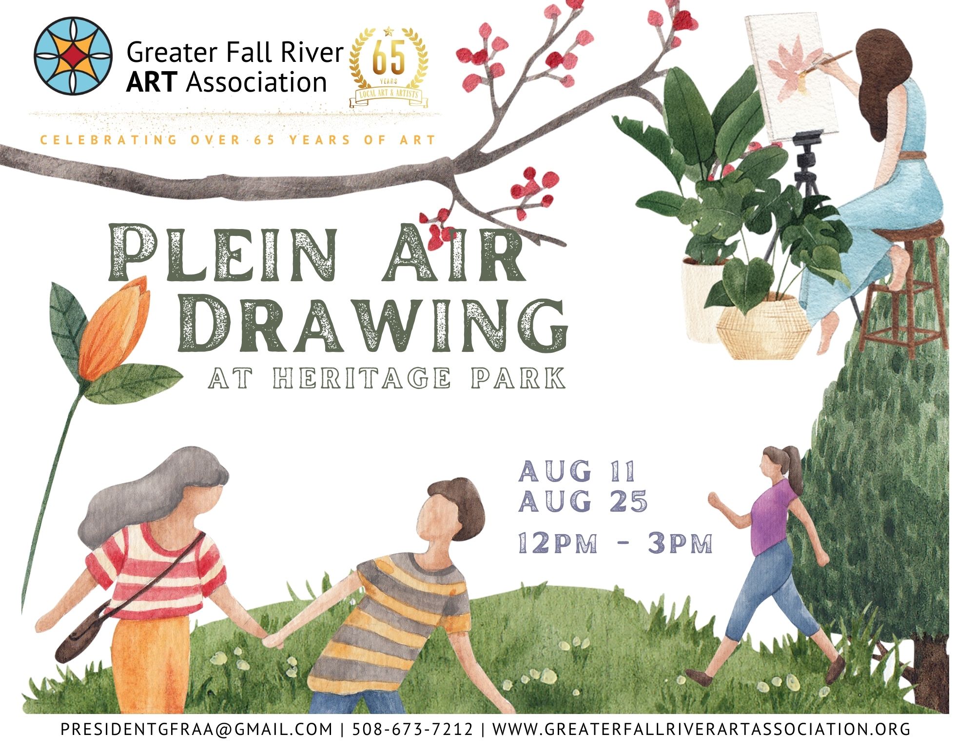 Plein Air Drawing at Heritage Park Aug 11 & 25 at 12pm - 3pm